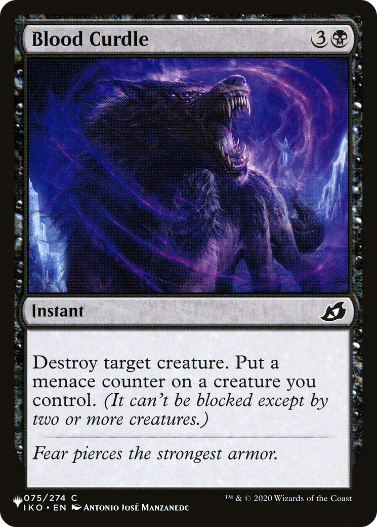 Blood Curdle (IKO-75) - The List
