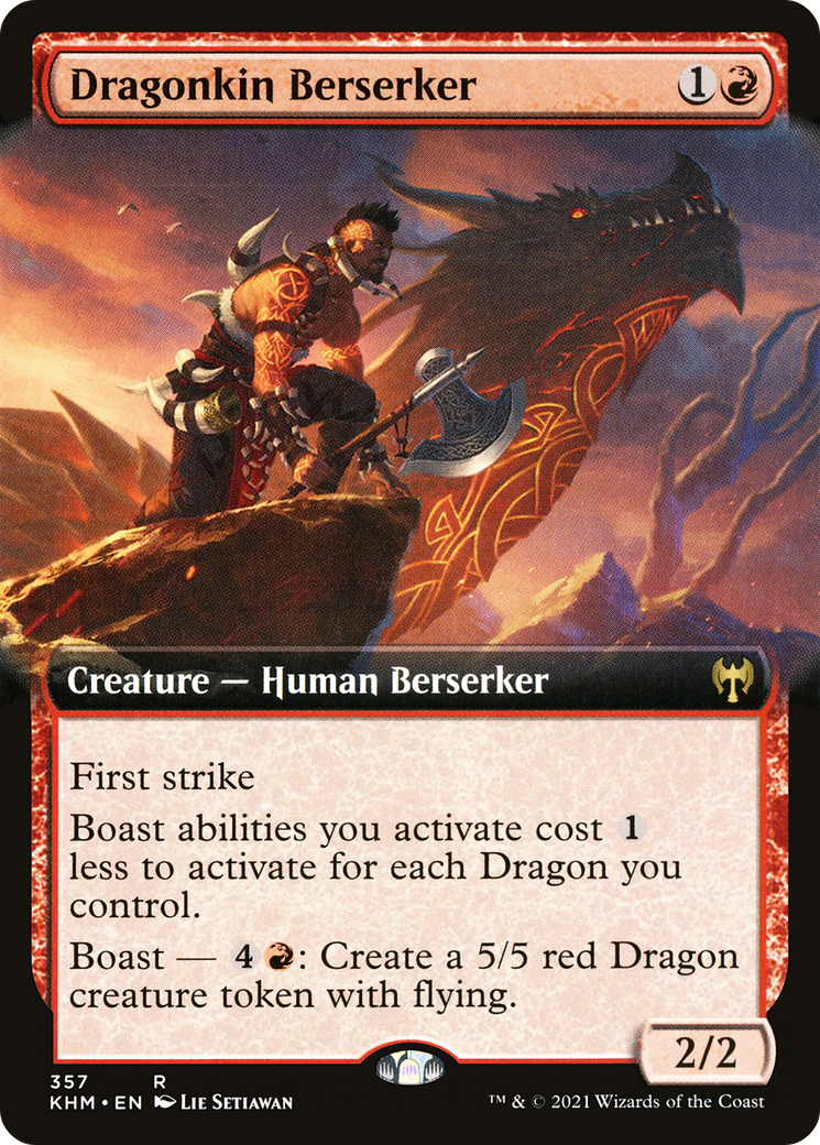 Dragonkin Berserker (Extended Art) (357) Foil - Kaldheim