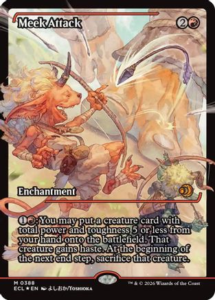 Meek Attack (Showcase) (388) Foil - Lorwyn Eclipsed