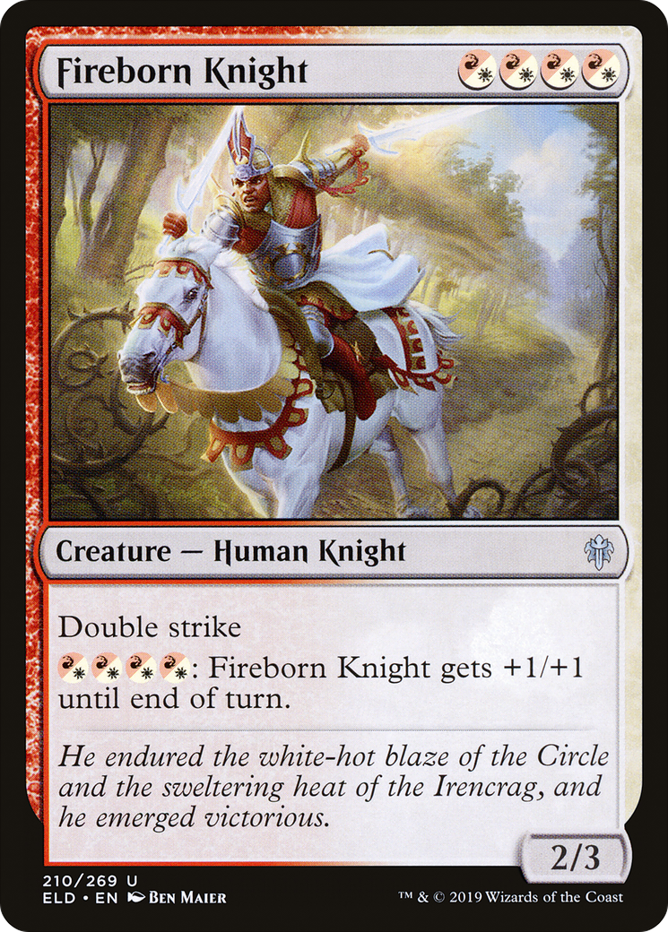 Fireborn Knight (210) Foil - Throne of Eldraine