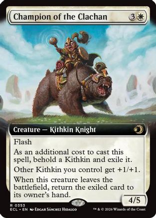 Champion of the Clachan (Extended Art) (353) Foil - Lorwyn Eclipsed