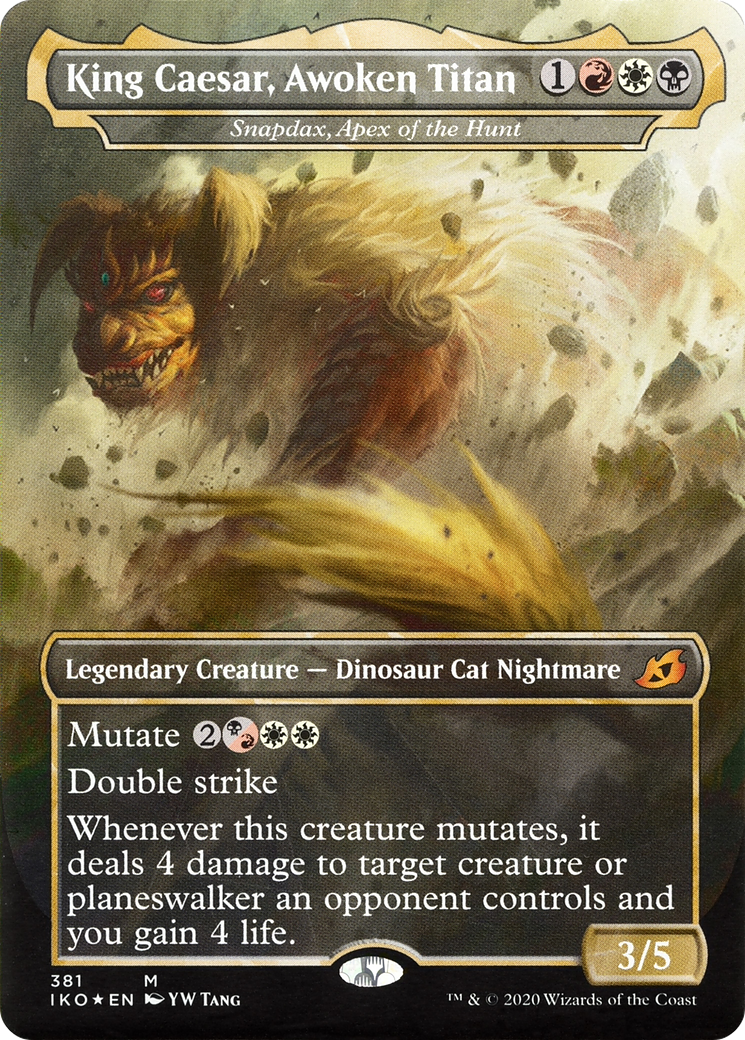 King Caesar, Awoken Titan – Snapdax, Apex of the Hunt (381) Foil - Ikoria: Lair of Behemoths