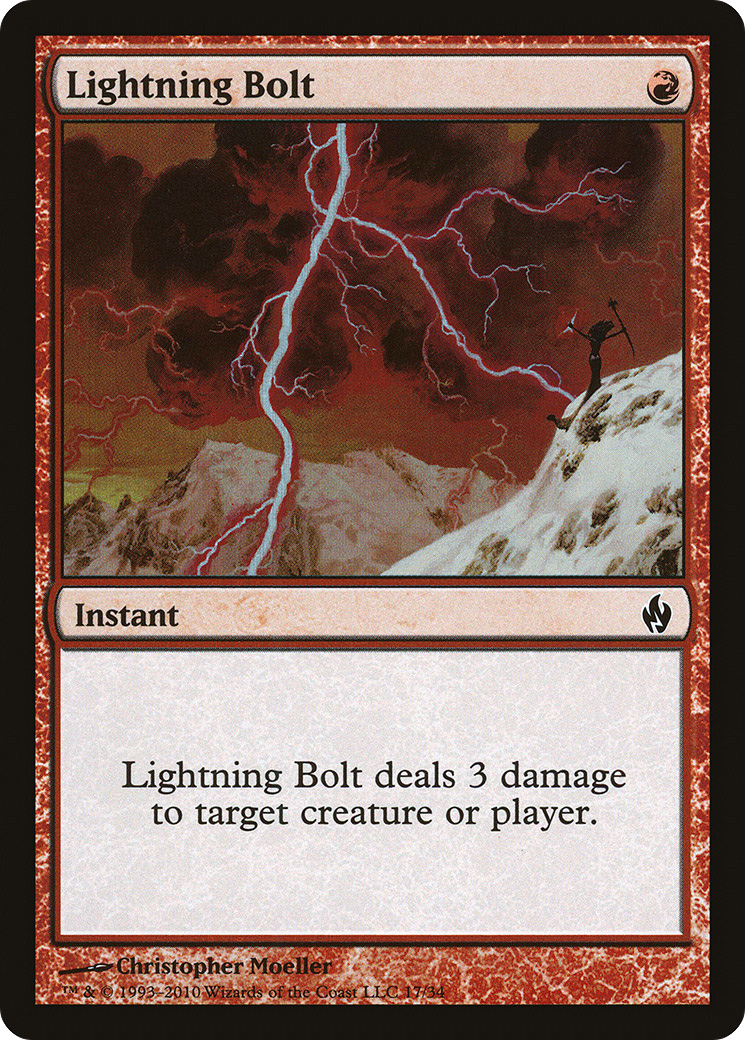 Lightning Bolt (017) Foil - Premium Deck Series: Fire and Lightning