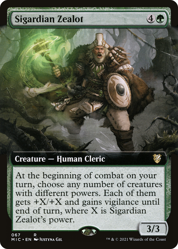 Sigardian Zealot (Extended Art) (067) - Midnight Hunt Commander