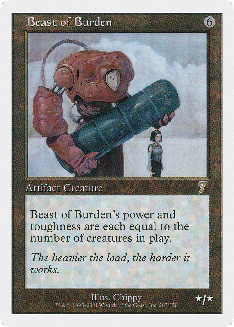 Beast of Burden (287) Foil - Seventh Edition