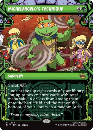 Michelangelo's Technique (Showcase) (239) Foil - Teenage Mutant Ninja Turtles