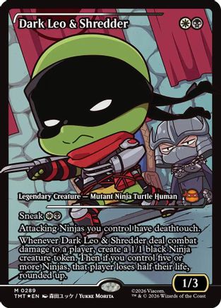 Dark Leo & Shredder (Showcase) (289) Foil - Teenage Mutant Ninja Turtles
