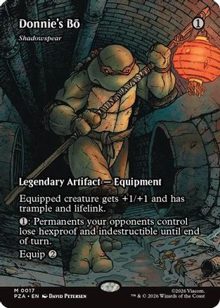 Donnie's Bo – Shadowspear (Borderless) (017) Foil - Teenage Mutant Ninja Turtles Eternal-Legal