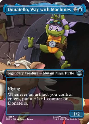 Donatello, Way with Machines (Borderless) (197) Foil - Teenage Mutant Ninja Turtles