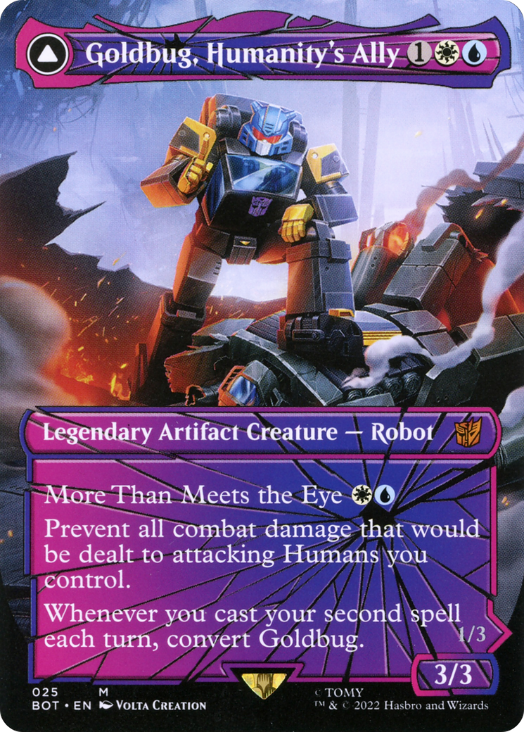 Goldbug, Humanity's Ally (Shattered Glass) (025) Foil - Transformers