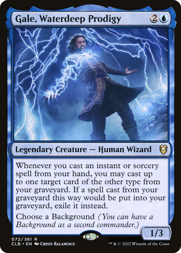 Gale, Waterdeep Prodigy (072) - Commander Legends: Battle for Baldur's Gate