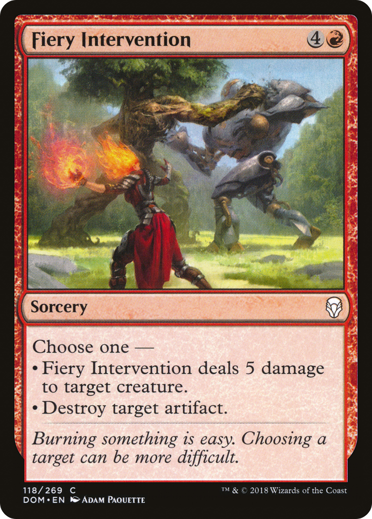 Fiery Intervention (118) Foil - Dominaria