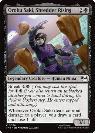 Oroku Saki, Shredder Rising (068) Foil - Teenage Mutant Ninja Turtles