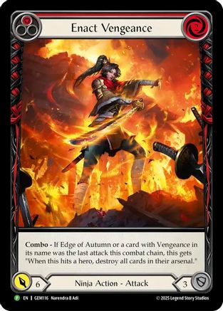 Enact Vengeance (GEM116) Rainbow Foil - GEM Pack 4