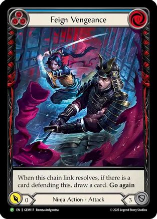 Feign Vengeance (Blue) (GEM117) Rainbow Foil - GEM Pack 4