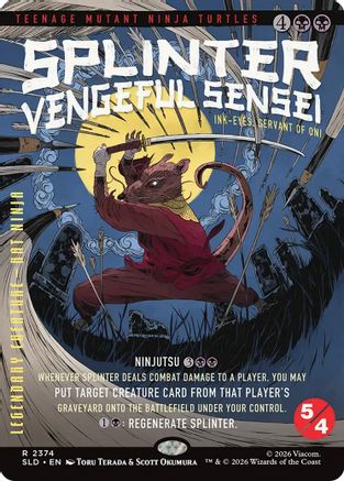 Splinter, Vengeful Sensei – Ink-Eyes, Servant of Oni (2374) Foil - Secret Lair Drop Series