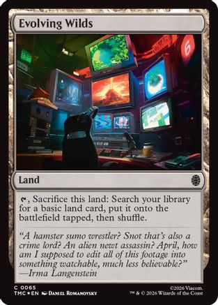 Evolving Wilds (Surge Foil) (065) Foil - Commander: Teenage Mutant Ninja Turtles