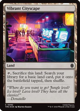 Vibrant Cityscape (Surge Foil) (082) Foil - Commander: Teenage Mutant Ninja Turtles