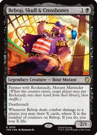 Bebop, Skull & Crossbones (Surge Foil) (015) Foil - Commander: Teenage Mutant Ninja Turtles