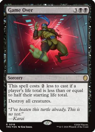 Game Over (Surge Foil) (018) Foil - Commander: Teenage Mutant Ninja Turtles