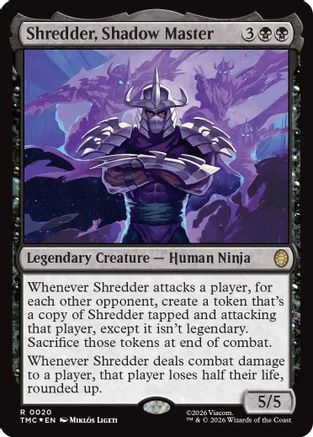 Shredder, Shadow Master (Surge Foil) (020) Foil - Commander: Teenage Mutant Ninja Turtles