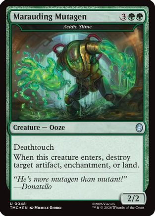 Marauding Mutagen – Acidic Slime (Surge Foil) (048) Foil - Commander: Teenage Mutant Ninja Turtles