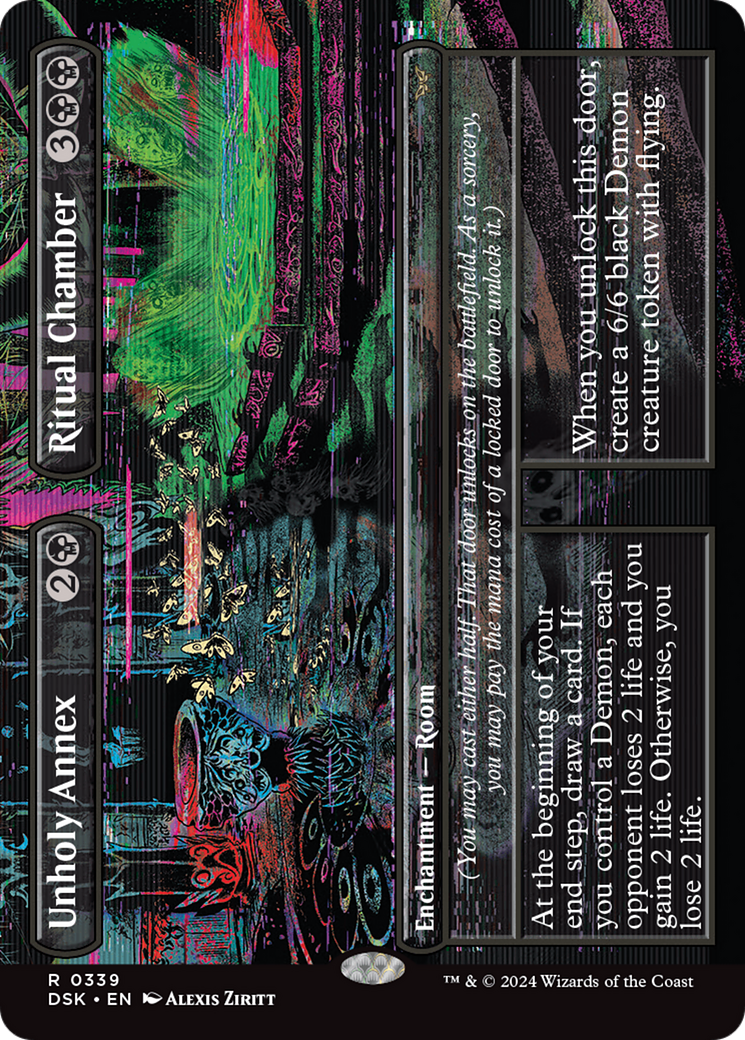 Unholy Annex // Ritual Chamber (Borderless) (339) Foil - Duskmourn: House of Horror