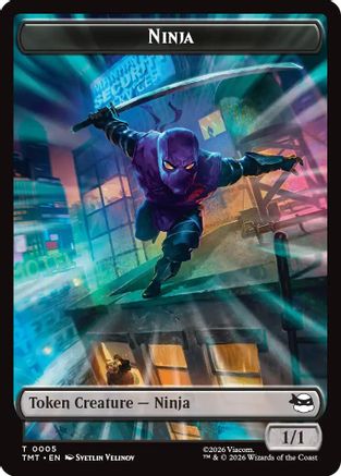 Ninja // Mutagen Double-Sided Token (5 // 9) - Teenage Mutant Ninja Turtles