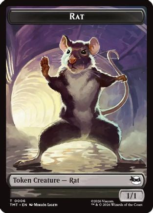 Rat // Copy Double-Sided Token (6 // 1) Foil - Teenage Mutant Ninja Turtles