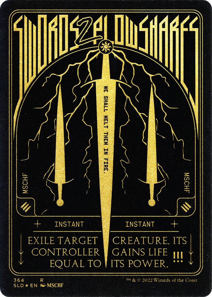 Swords to Plowshares(Gold) (364) Foil - Secret Lair Drop
