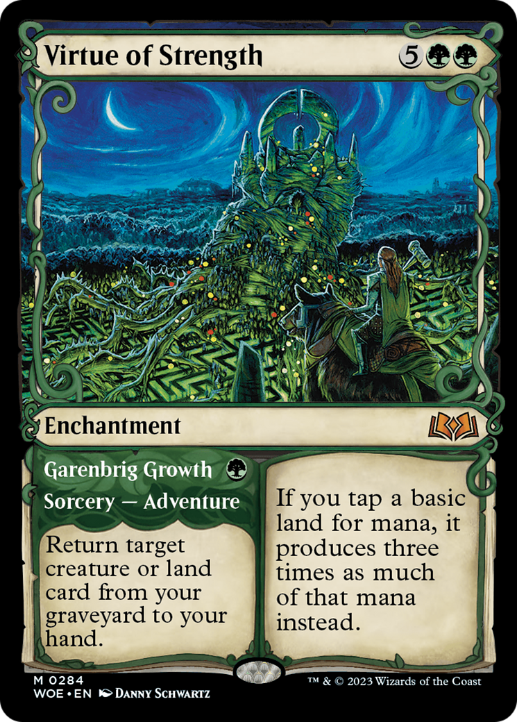 Virtue of Strength (Showcase) (284) - Wilds of Eldraine
