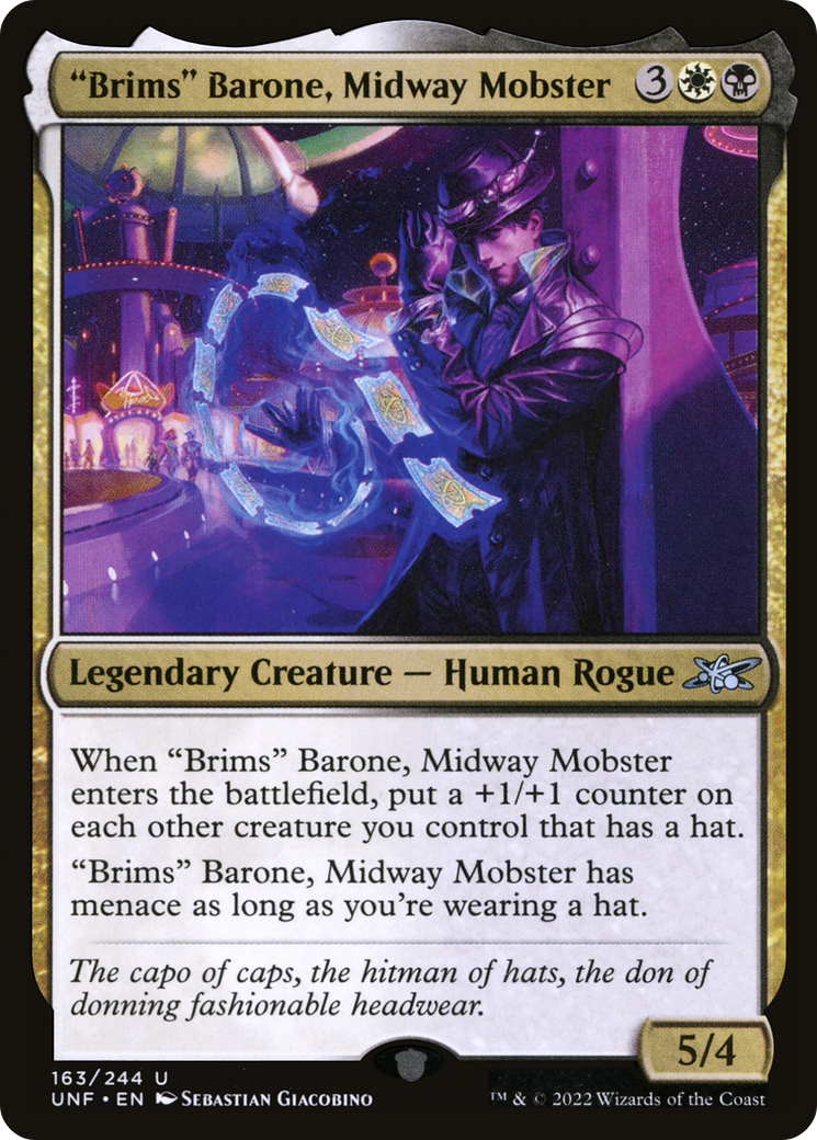 "Brims" Barone, Midway Mobster (163) Foil - Unfinity