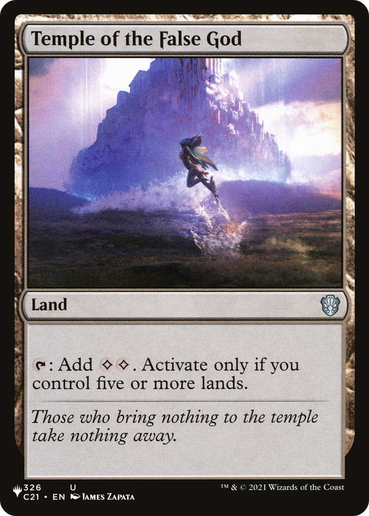 Temple of the False God (C21-326) - The List
