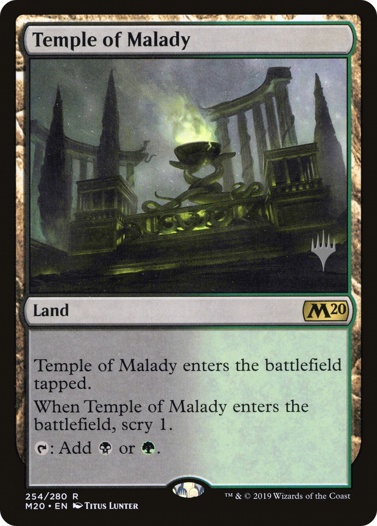 Temple of Malady (254) Foil - Core Set 2020 Promos
