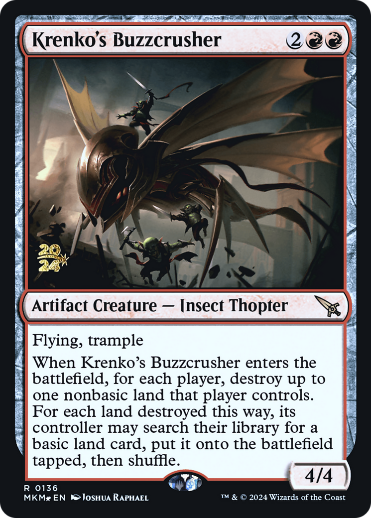 Krenko's Buzzcrusher (136) Foil - Murders at Karlov Manor Promos