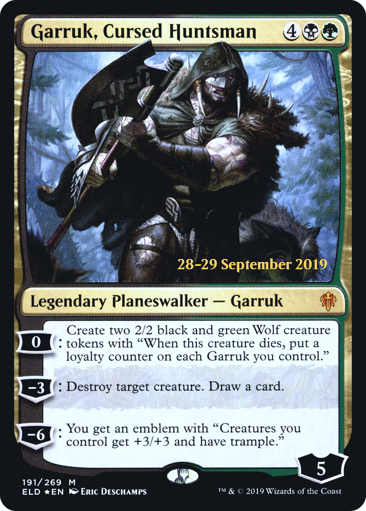 Garruk, Cursed Huntsman (191) Foil - Throne of Eldraine Promos