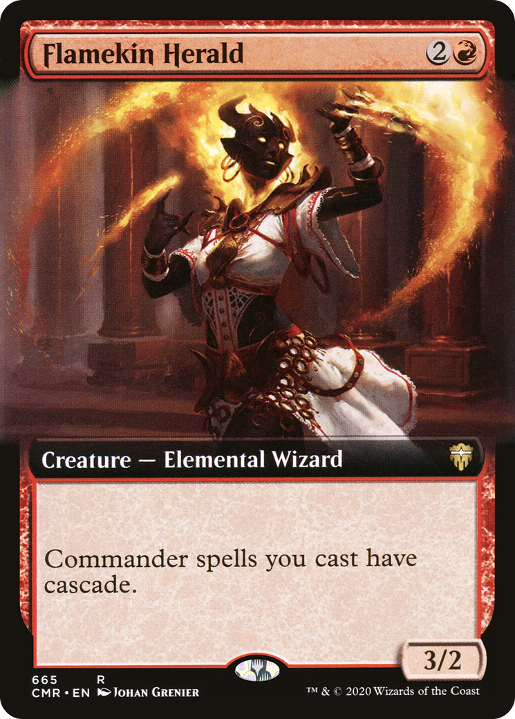 Flamekin Herald (Extended Art) (665) Foil - Commander Legends