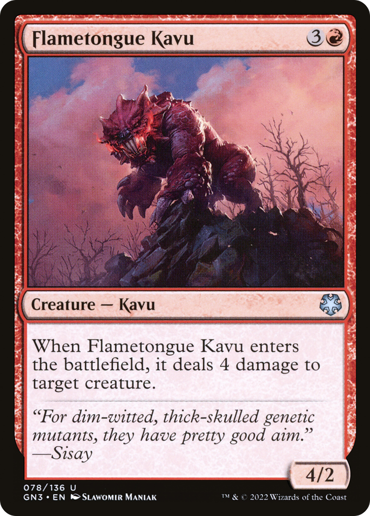 Flametongue Kavu (078) - Game Night: Free-for-All