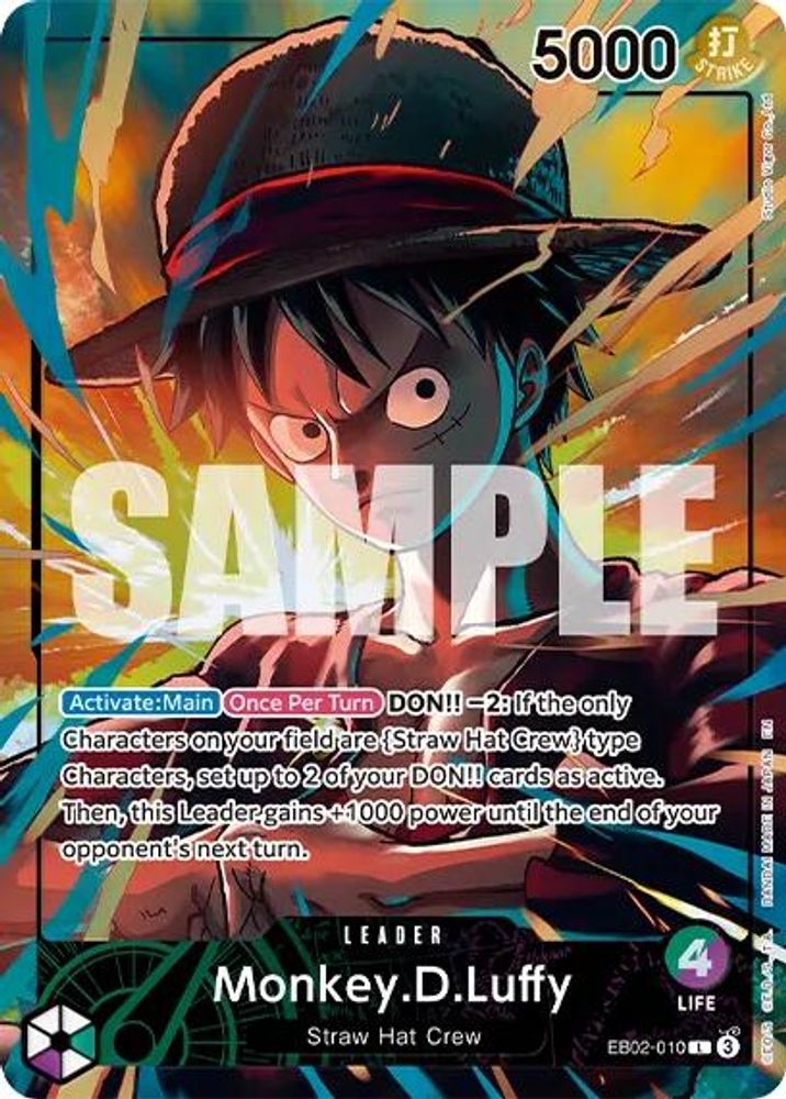 Monkey.D.Luffy (Official Playmat Limited Edition Vol.5) (EB02-010) Foil