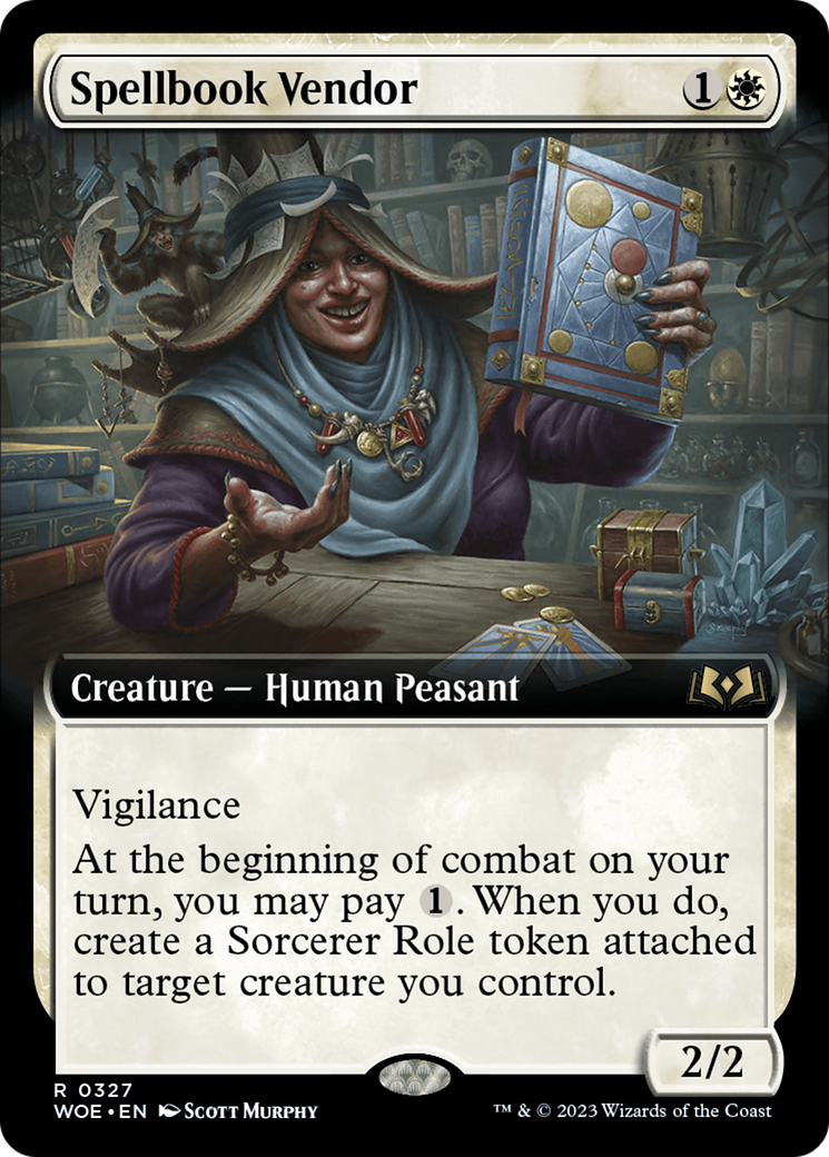Spellbook Vendor (Extended Art) (327) Foil - Wilds of Eldraine