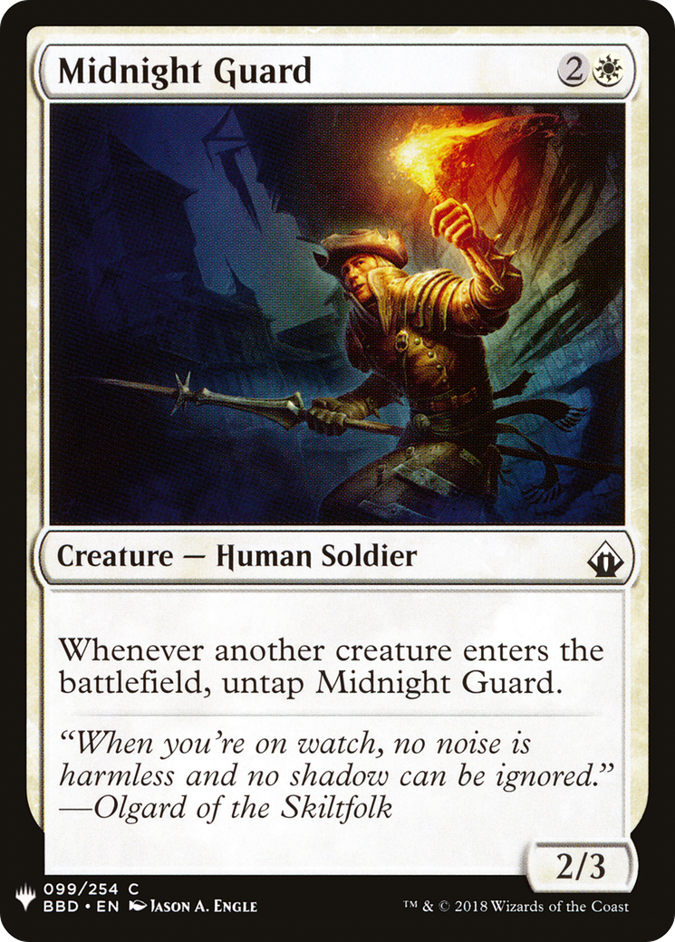 Midnight Guard (BBD-99) - The List