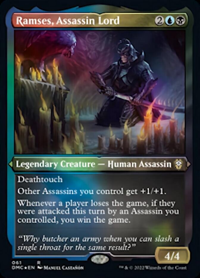 Ramses, Assassin Lord (061) Etched - Dominaria United Commander