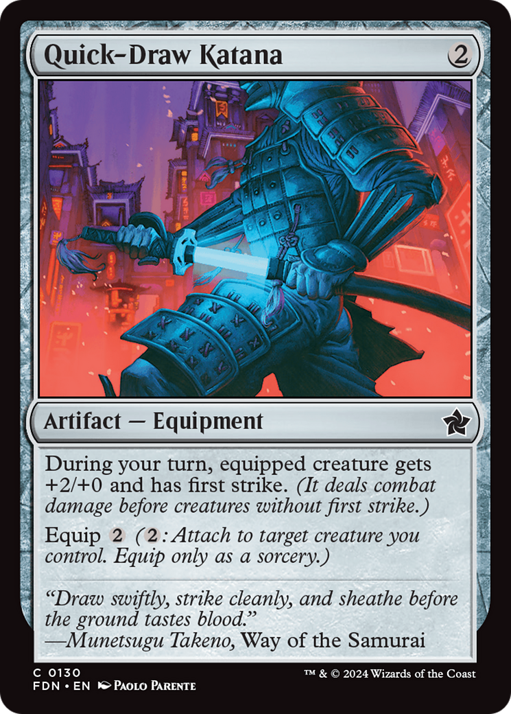 Quick-Draw Katana (130) Foil - Foundations