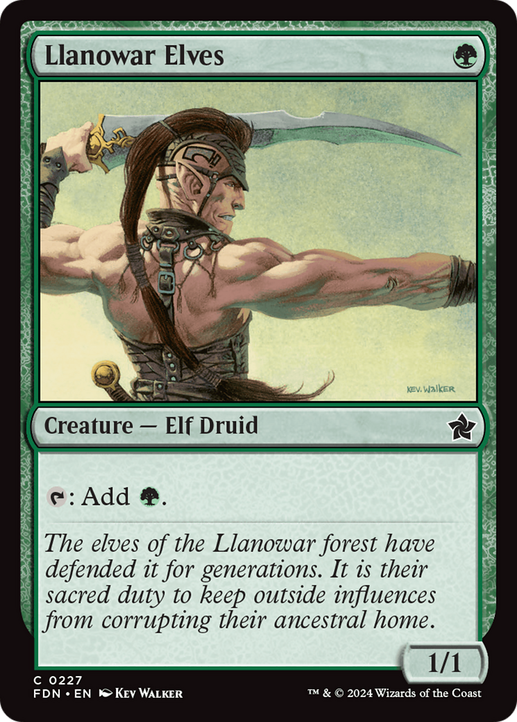 Llanowar Elves (227) Foil - Foundations