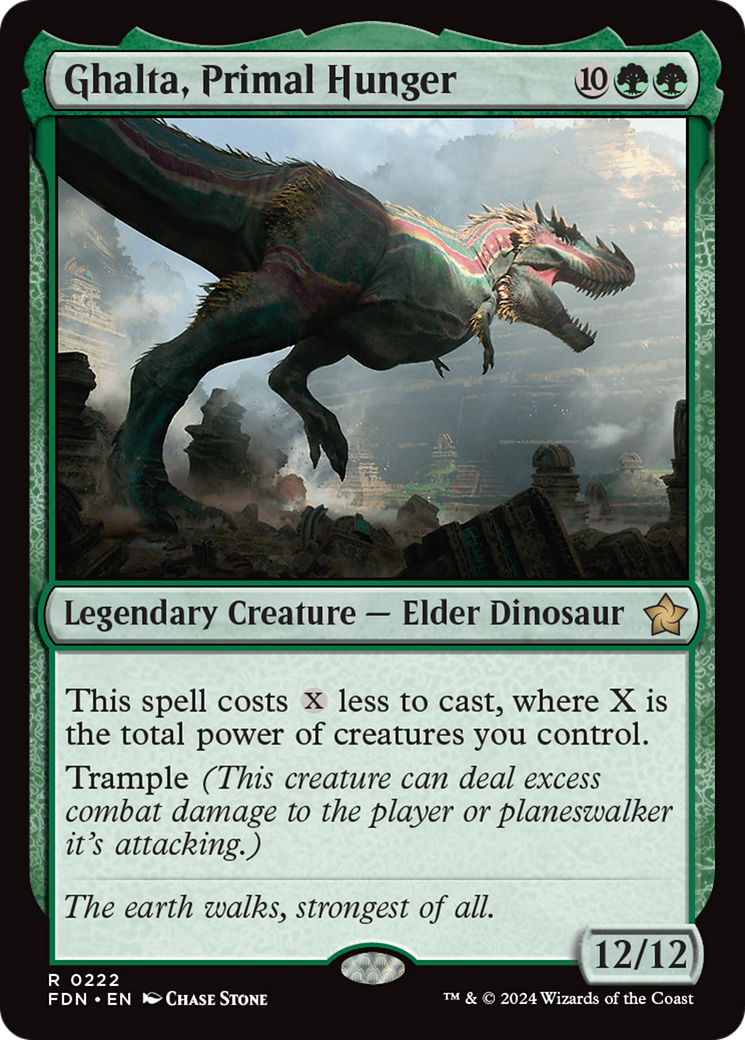 Ghalta, Primal Hunger (222) Foil - Foundations