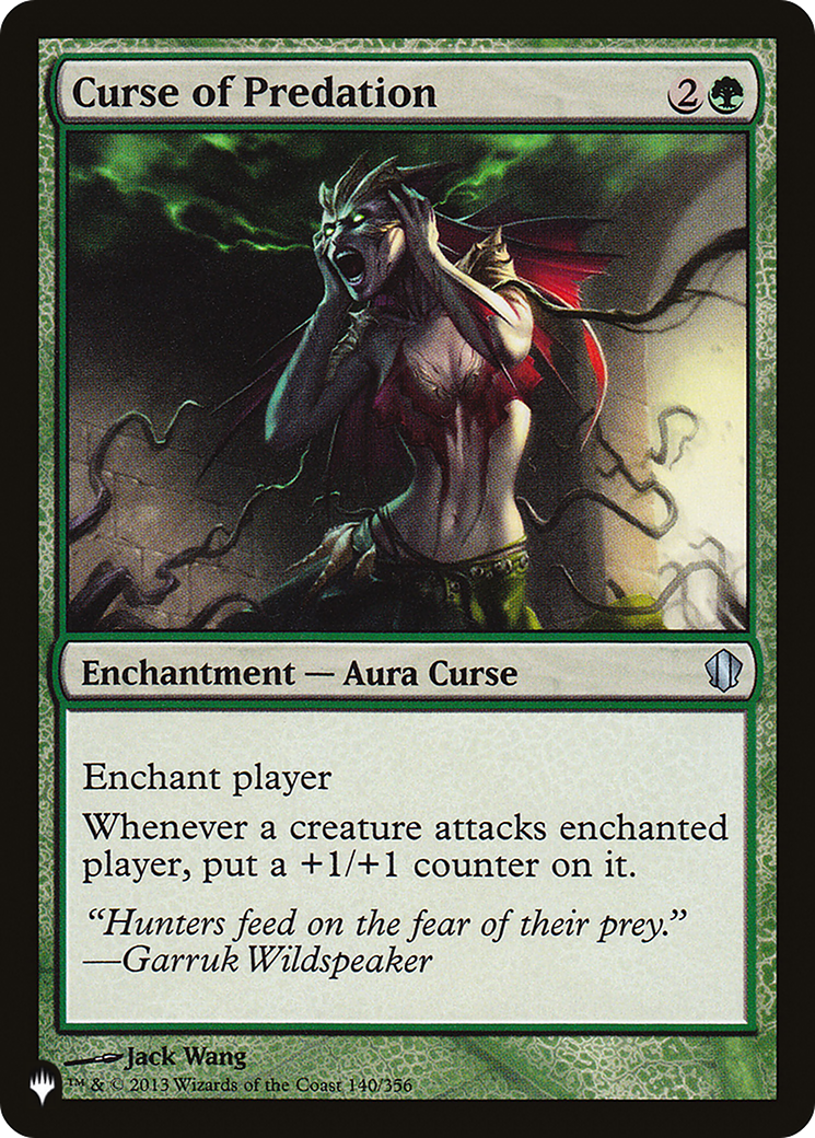 Curse of Predation (C13-140) - The List