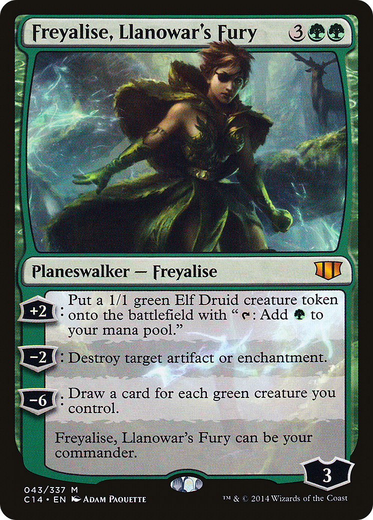 Freyalise, Llanowar's Fury (043) - Commander 2014
