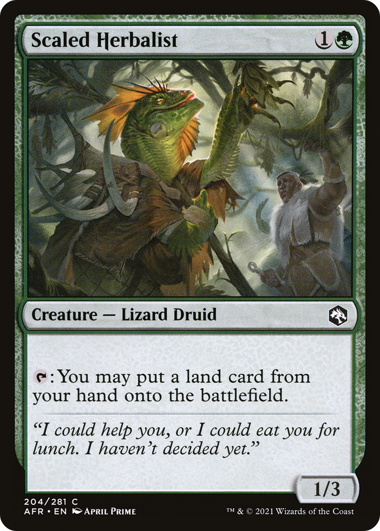 Scaled Herbalist (204) Foil - Adventures in the Forgotten Realms