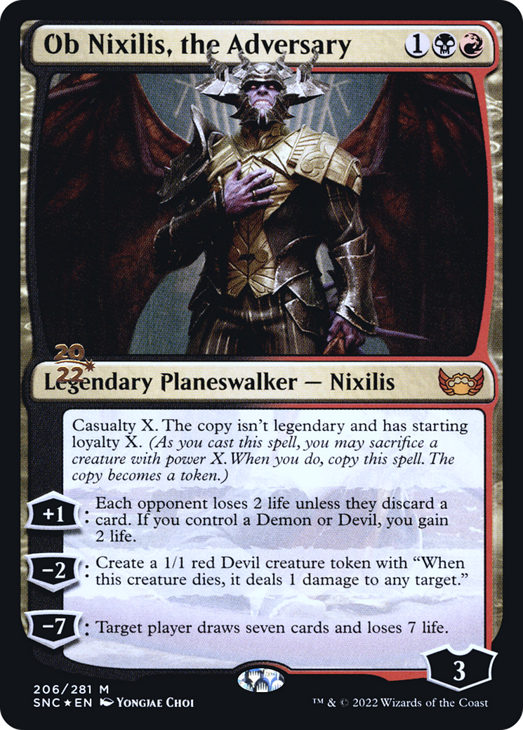 Ob Nixilis, the Adversary (206) Foil - Streets of New Capenna Promos