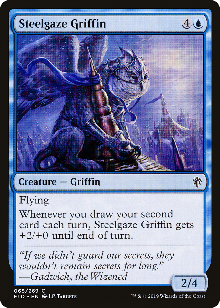 Steelgaze Griffin (065) Foil - Throne of Eldraine